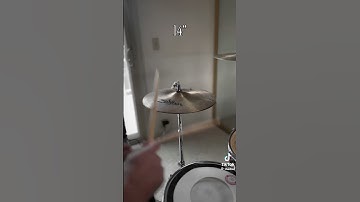 Different Hi hat size comparison #hihat #drumhihat #drumcomparison #drums #cymbals