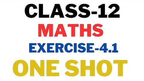 Ex-4.1 [Q1 to Q8] Maths Class 12 NCERT Solutions Chapter 4 Determinants 2023-24