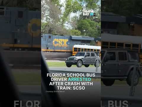 VIDEO: Florida school bus crashed into train with 29 children onboard