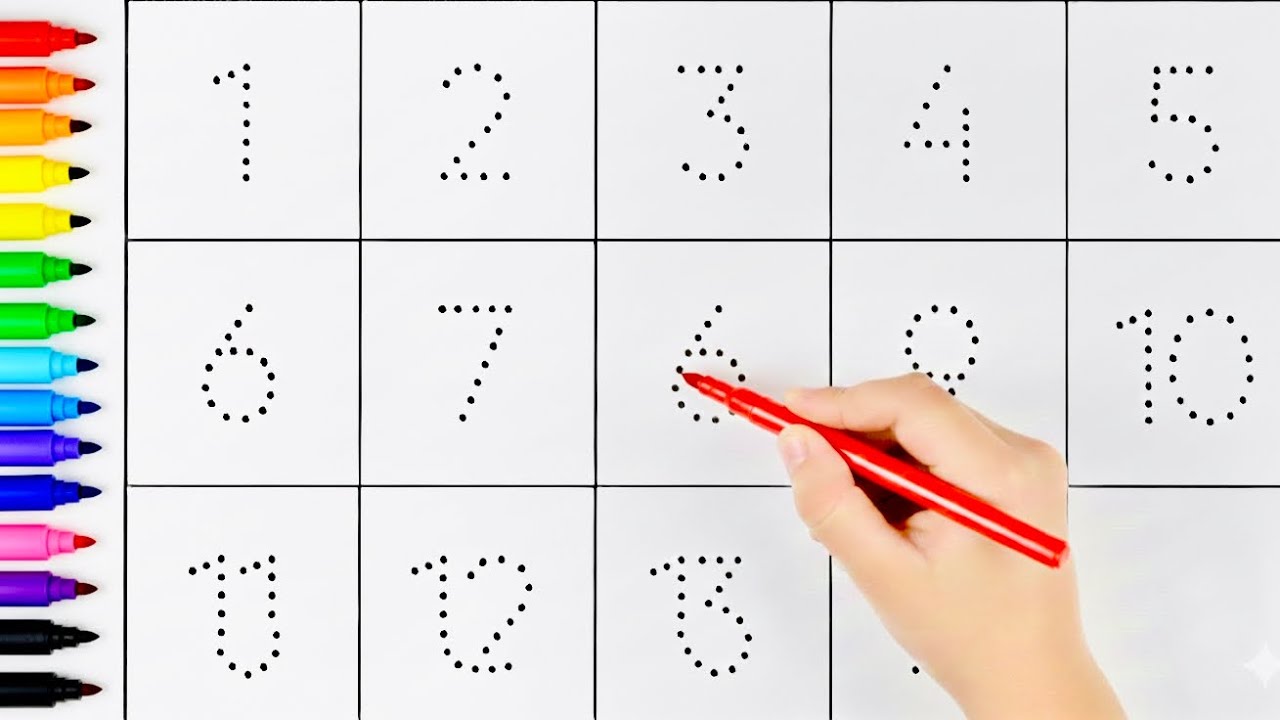 Learn to Counting 1 to 10 | 123 Numbers | One Two Three | Basic Math for Kids 📚🖍️