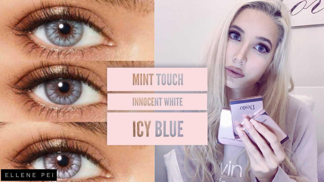 MY SECRET Desio contact lenses innocent white, mint touch, icy blue