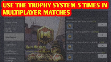 Use  Trophy system 5 times in mp matches | How to Use Trophy system 5 times in mp match