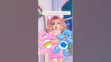 I Bet You CANT Style CARE BEARS In DRESS TO IMPRESS🙄 #roblox #dresstoimpress
