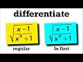 regular derivative vs. logarithmic derivative