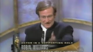 Robin Williams winning Best Supporting Actor for Good Will Hunting