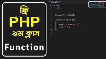 PHP Function Argument Bangla Tutorial for Beginners | PHP Function | Pentanik IT