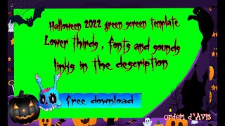 Green screen free  Halloween template // sounds//fonts//lower thirds