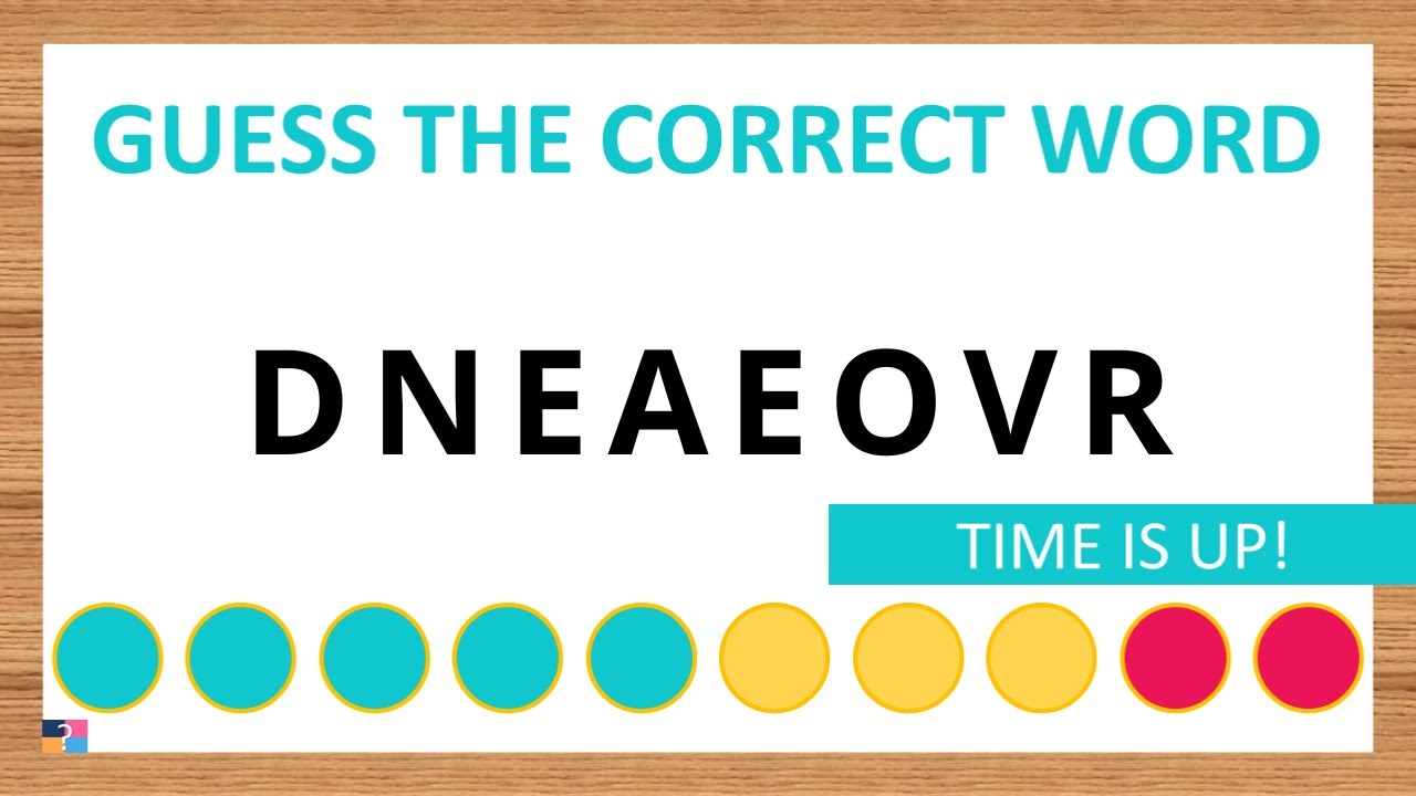 Guess the Correct Word! Unscramble in Record Time! 8 Letters | Agent Quiz