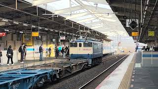 冬のPF代走!臨9107仕業・配8790レ EF65-2096+コキ3両 南越谷通過 2025.12.23.13:41