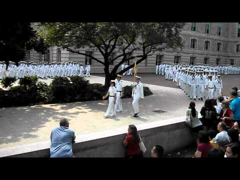 Naval Academy Pre Lunch March on Last Day of Plebe Summer