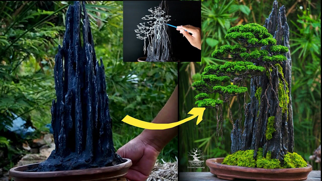 #บอนไซบ้านทุ่ง#สร้างรายได้เสริม#diy          How to make a bonsai tree from wire (การทำบอนไซประดิษฐ์