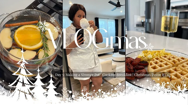 VLOGMAS Day 5 🌲✨ Simmer Pot | Breakfast | Amazon Haul | Decorating BTS
