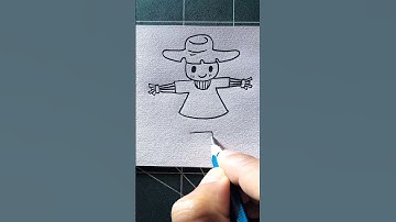 how to draw scarecrow