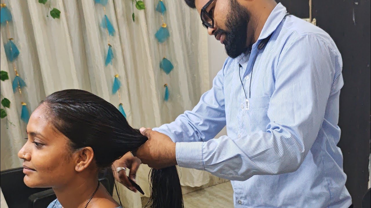 Her Husband Became her Hairdresser to give her Short Haircut ( Indian Haircut story video preview)