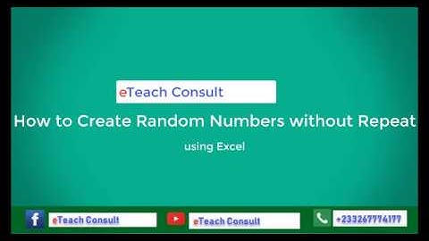 Generate Random Numbers without Repetition