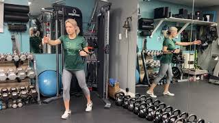 Split Stance Single Arm Cable Chest Press