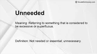 Unneeded Meaning