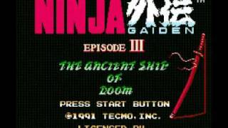 Video thumbnail of "Ninja Gaiden III - The Ancient Ship of Doom (NES) Music - Act IV Part 1"