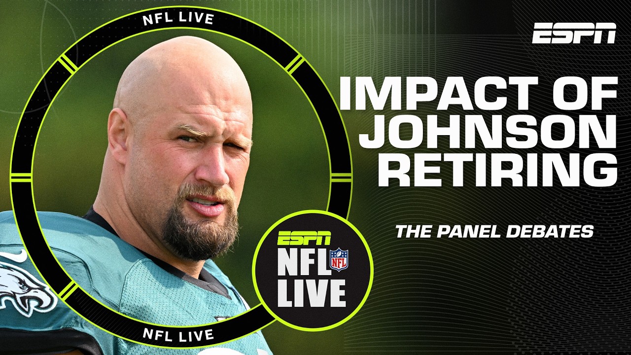 ESPN's NFL Live on Lane Johnson's retirement from the Eagles.