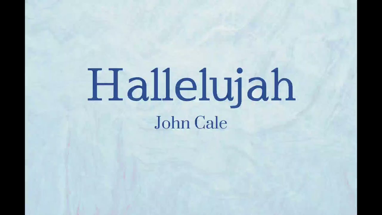 John Cale   Hallelujah lyrics