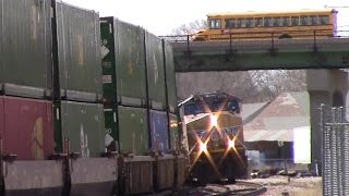 Great meet of UP coal train and stacker in Marshalltown, Iowa