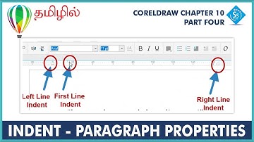 INDENT - PARAGRAPH PROPERTIES | CORELDRAW TAMIL | CHAPTER 10 - PART FOUR