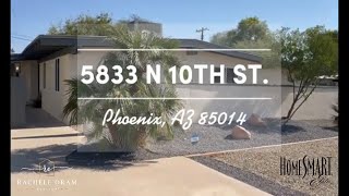 5833 N 10TH ST, Phoenix, AZ 85014- Renovated Mid Century Modern home in Hip Phoenix Neighborhood.