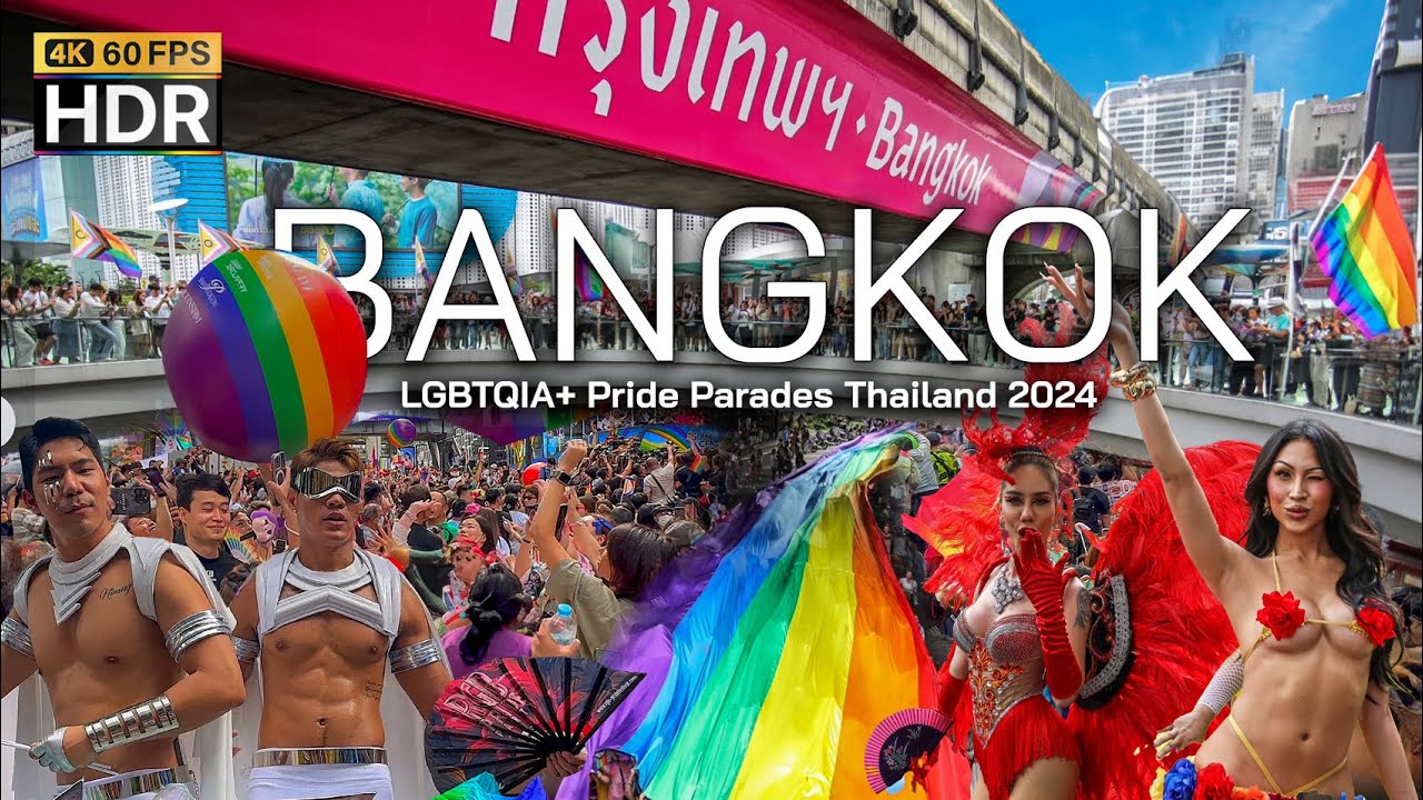 🇹🇭 4K HDR | Бангкокский прайд-парад 2024 🏳️‍🌈 - Лучшие прайд-фестивали в мире