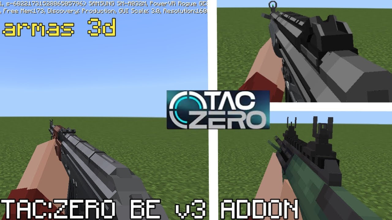 TACZ: timeless end classic zero addon com armas 3d para Minecraft pe ...