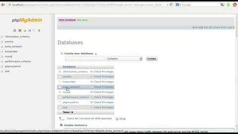 Koha Backup & Restore Using phpMyAdmin by/ Vimal Kumar V.