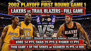 2002 Lakers vs Trail Blazers NBA Playoffs First Round Game 1 | Kobe Bryant Shaq | 4-21-02 FULL GAME