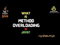 What is Method Overloading in Java| lec 28| Java Tutorials| Bhanupriya