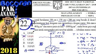 22. peti berupa kotak berukuran 100 cm x 150 200 yang berada di dasar
laut hendak diangkat ke pennukaaan dengaan cara menariknya dengan
rantai. ...