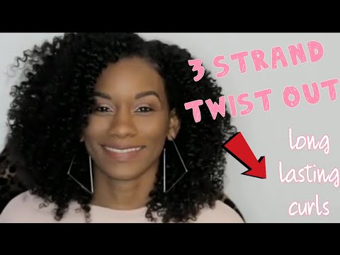 Three Strand Twist-Out Tutorial - YouTube