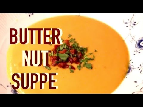 Græskarsuppe af butternut squash - Cremet & spicy suppe med græskar - Opskrift #179