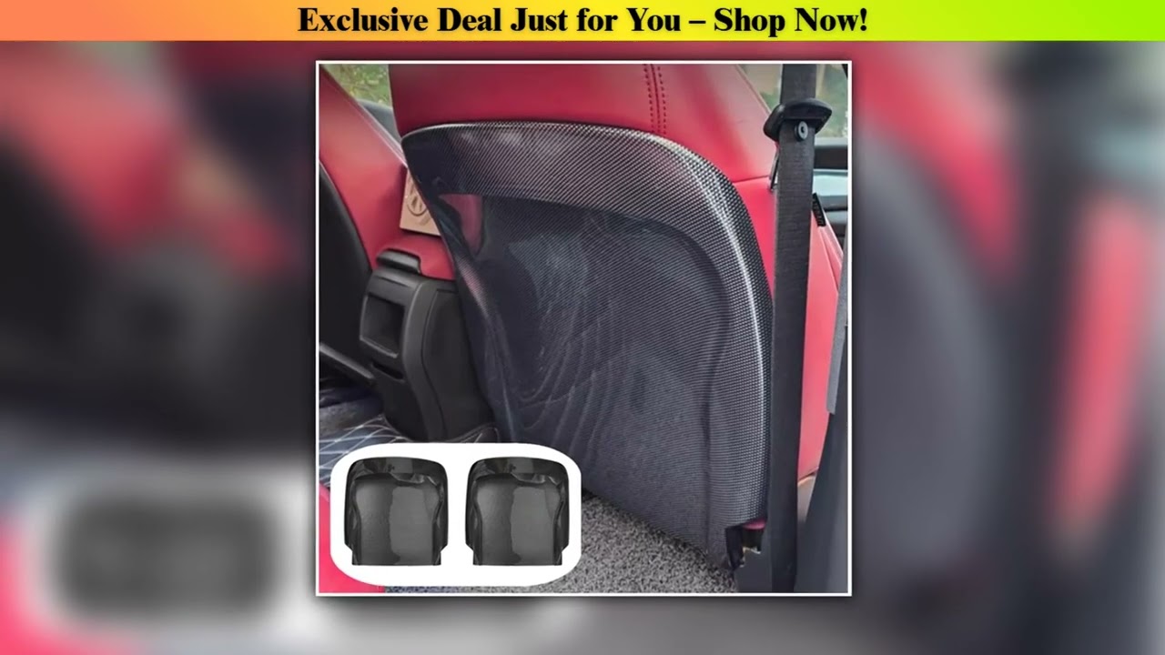 Limited Car Seat Anti Kick Mats Seat Back Kick Mats Carbon Fiber Pattern ABS Material For Mercedes•