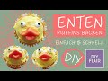 Enten Muffins backen für den Kindergeburtstag einfach &amp; schnell / Tiermotiv Cupcakes / Motiv Muffins
