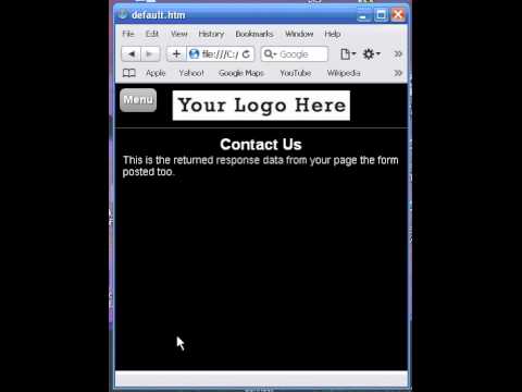 GJHDigital iPhone / Android Contact Us Form Template For Dreamweaver