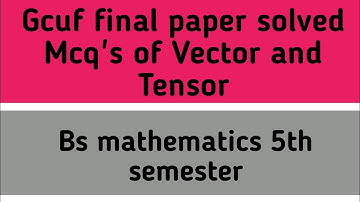 Gcuf solved Important mcq