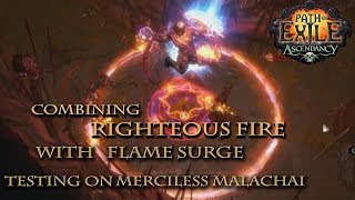 Righteous Fire Flame Surge Marauder Chieftain Build - Merciless Malachai Speed Run