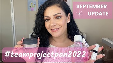 #TeamProjectPan2022 SEPTEMBER UPDATE 5 NEW EMPTIES! Full Face Rolling Project pan| Makeup & Skincare