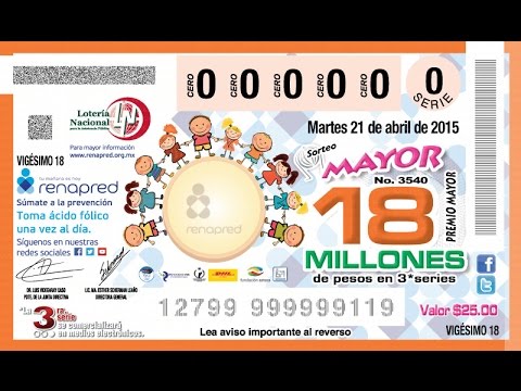 Sorteo Mayor No. 3540 del 21 de abril de 2015 nacional b