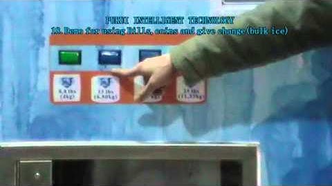 CNCT ice vending machine - 18 Demo for using Bills,coins and give changebulk ice