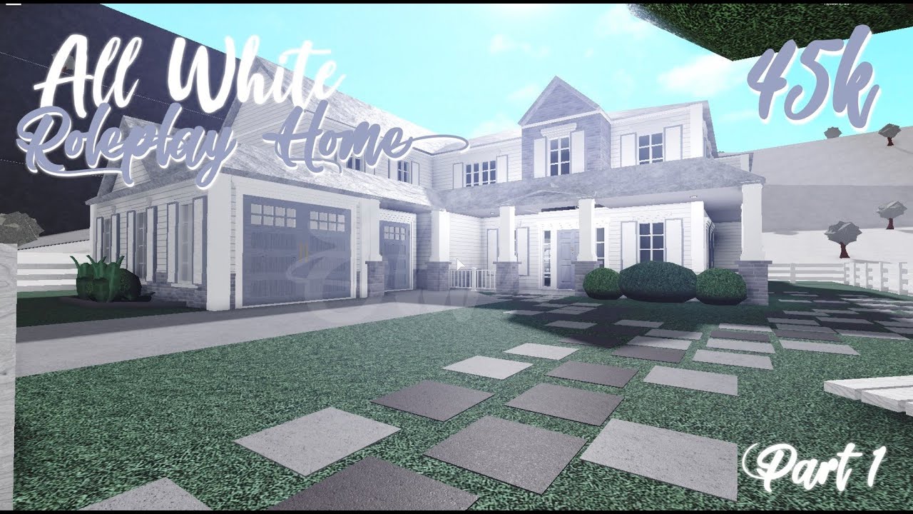 Roblox Welcome To Bloxburg 45k White Based Family Home Pt 1 Speedbuild Screenies Youtube - bloxburg colorful family home speed build roblox