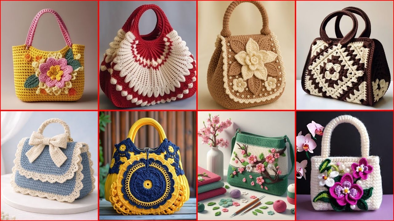 Beautiful Crochet Bag Designs You Must Try | Trendy Crochet Bag Ideas for Beginners#trending #diy