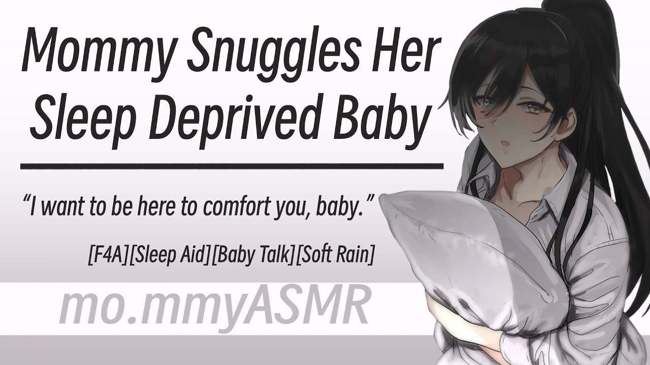 Mommy Snuggles Her Sleep Deprived Baby [F4A][Sleep Aid][Baby Talk][Soft Rain]