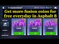 Get more fusion coins for free everyday in Asphalt 8