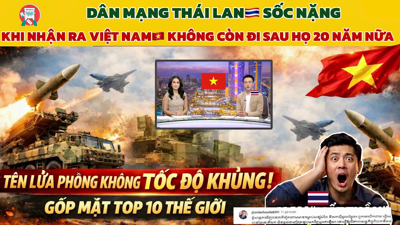 🔥DM Thái Lan Sốc Nặng Khi Việt Nam Công Khai Tên Lửa Phòng Không Tốc Độ KHỦNG, Góp Mặt Top 10 TG