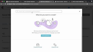 Add Church Content events into a MailChimp newsletter