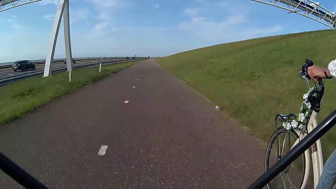 Fietsen aan de Afsluitdijk 27-08-2016